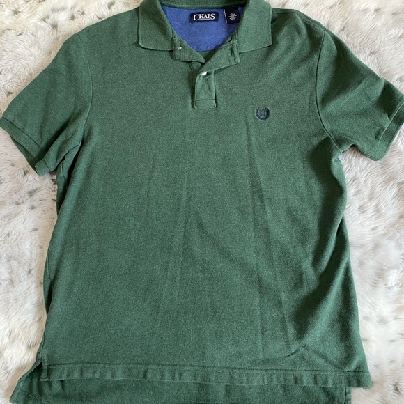 CHAPS green short sleeved Polo shirt men’s medium - Picture 1 of 9